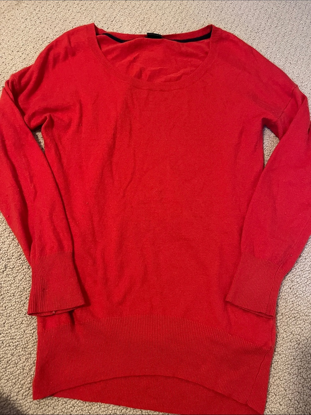 Talula Aritzia Cashmere Blend Red Scoop Neck Cashmere-Blend Sweater Small